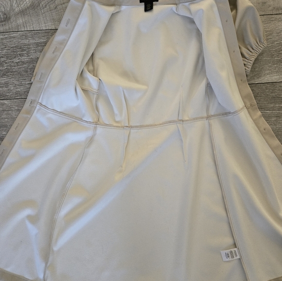 HOUSE OF HARLOW 1960  cream faux leather collared mini dress. Size XS - Picture 8 of 12